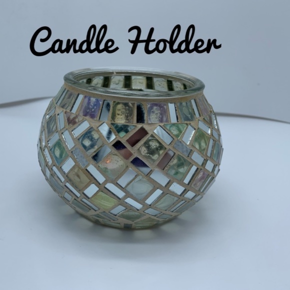 Other - 🟣 2 Available 🟣 Gorgeous Glass Mosaic Candle Holders!